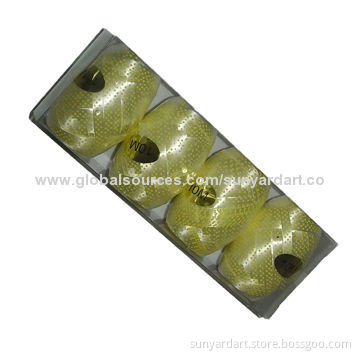 Printed ribbon egg, 5mm x 10m, 4-piece/PVC boxNew